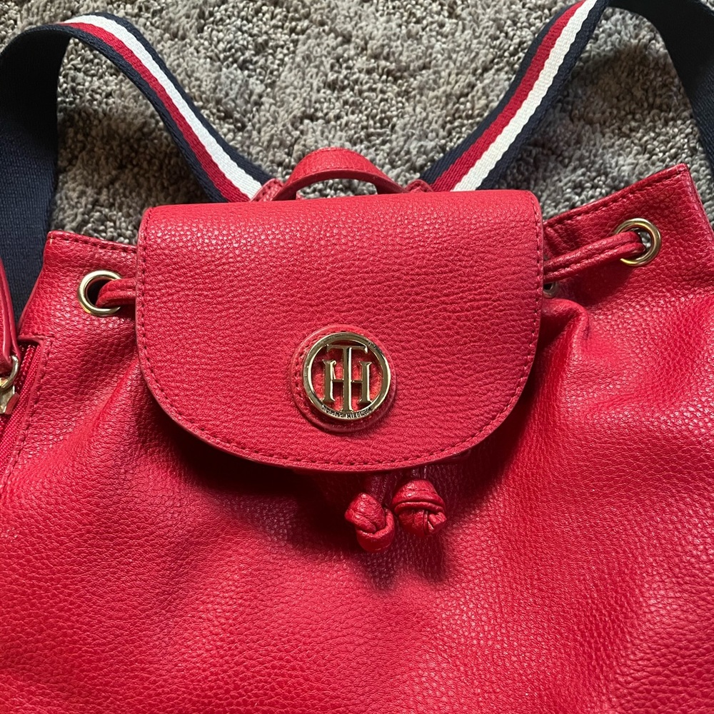 Red Leather Backpack - image 3
